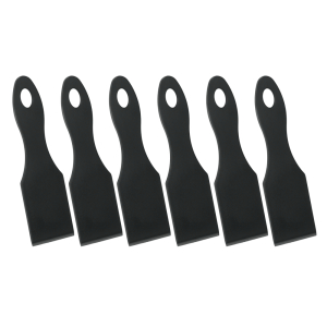 Metaltex Futura Raclette Spachteln, 6-teilig, Schaber mit Antihaftbeschichtung für leichtes Wenden Ihrer Zutaten, Farbe: schwarz