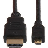 Joy-it K-1481 HDMI-Kabel Raspberry Pi [1x HDMI-Stecker - 1x HDMI-Stecker D Micro] 1.80 m Schwarz von TECHLY