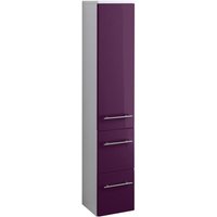 Midischrank 25 PARMA Held Möbel Weiß / Aubergine