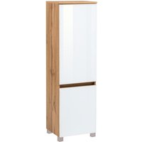 Midischrank 40 HELSINKI von Held Möbel Wotan Eiche / Glas weiß