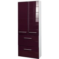 Midischrank 50 Rimini von Held Möbel Aubergine Hgl / Weiss