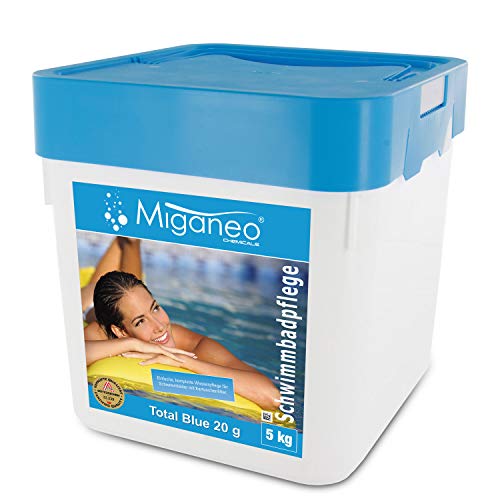 Miganeo Multitabs/Chlortabletten 20 g - Total Blue All-in-One 5 kg - Langsamlöslich | Stabilisierend | Kristallklar von Miganeo