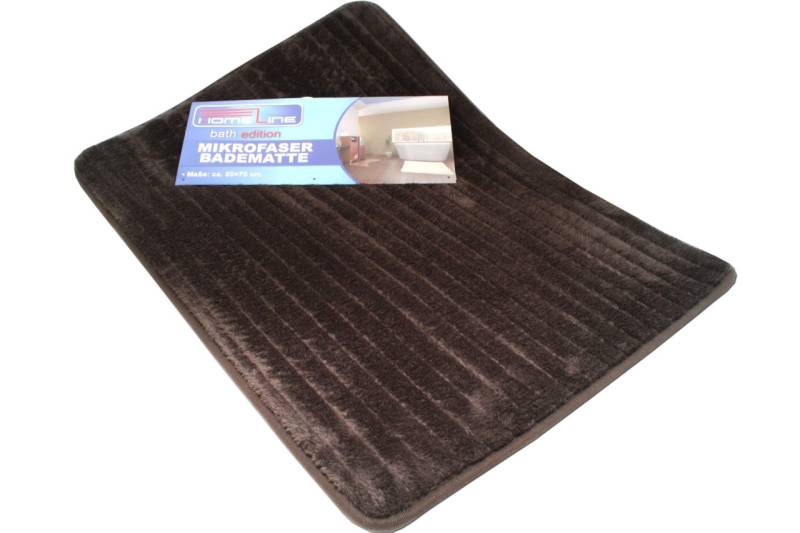 Mikrofaser Badematte Braun 50 x 70 cm Badezimmerteppich