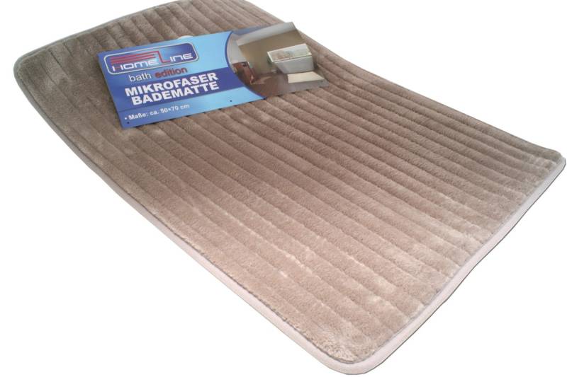 Mikrofaser Badematte Taupe  50 x 70 cm Badezimmerteppich