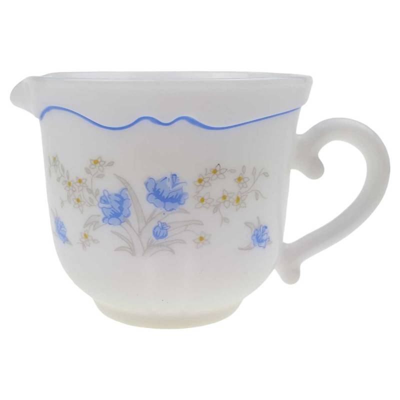 Milchkännchen Arcopal Romantique Blaue Blumen gebraucht - sehr gut