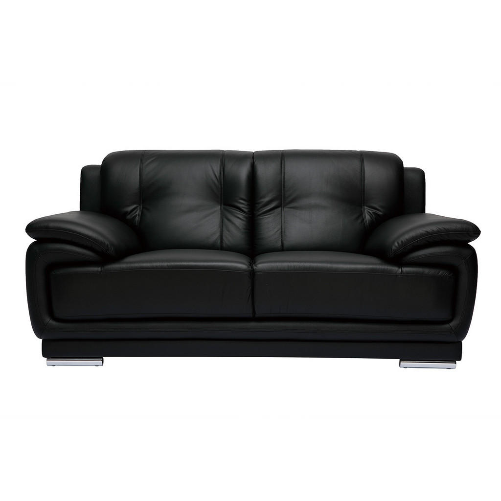 Miliboo LEDERSOFA Schwarz