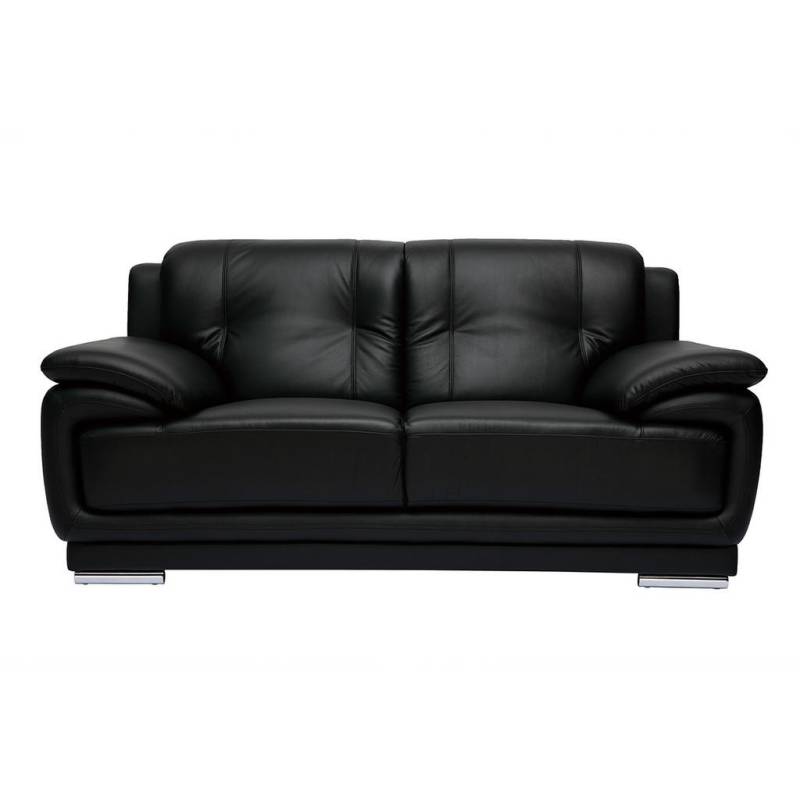 Miliboo LEDERSOFA Schwarz