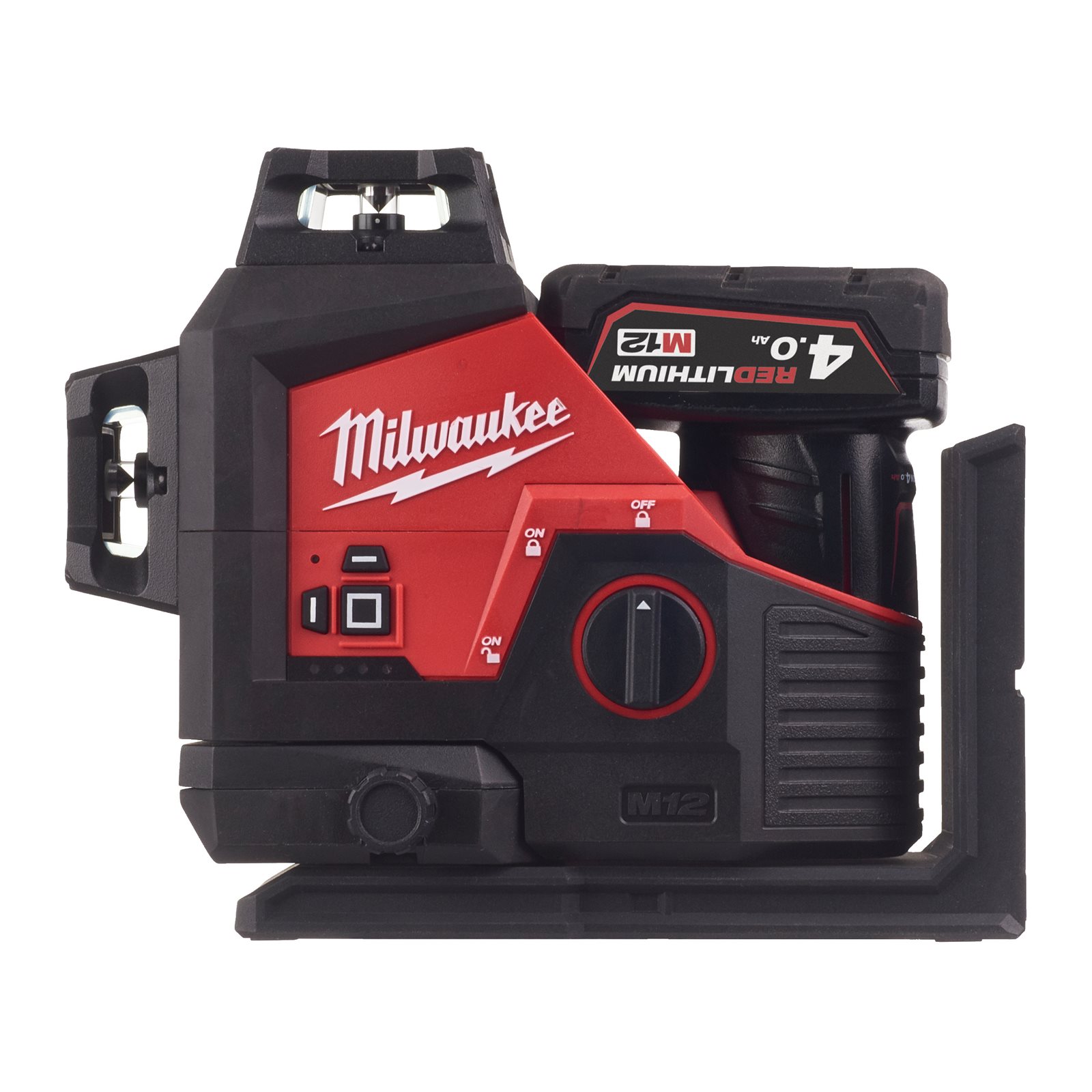 Milwaukee Akku-Kreuzlinienlaser 3x360 Grad M12 3PL-401C Kreuz-, Linienlaser, Selbstnivellierung, 12V