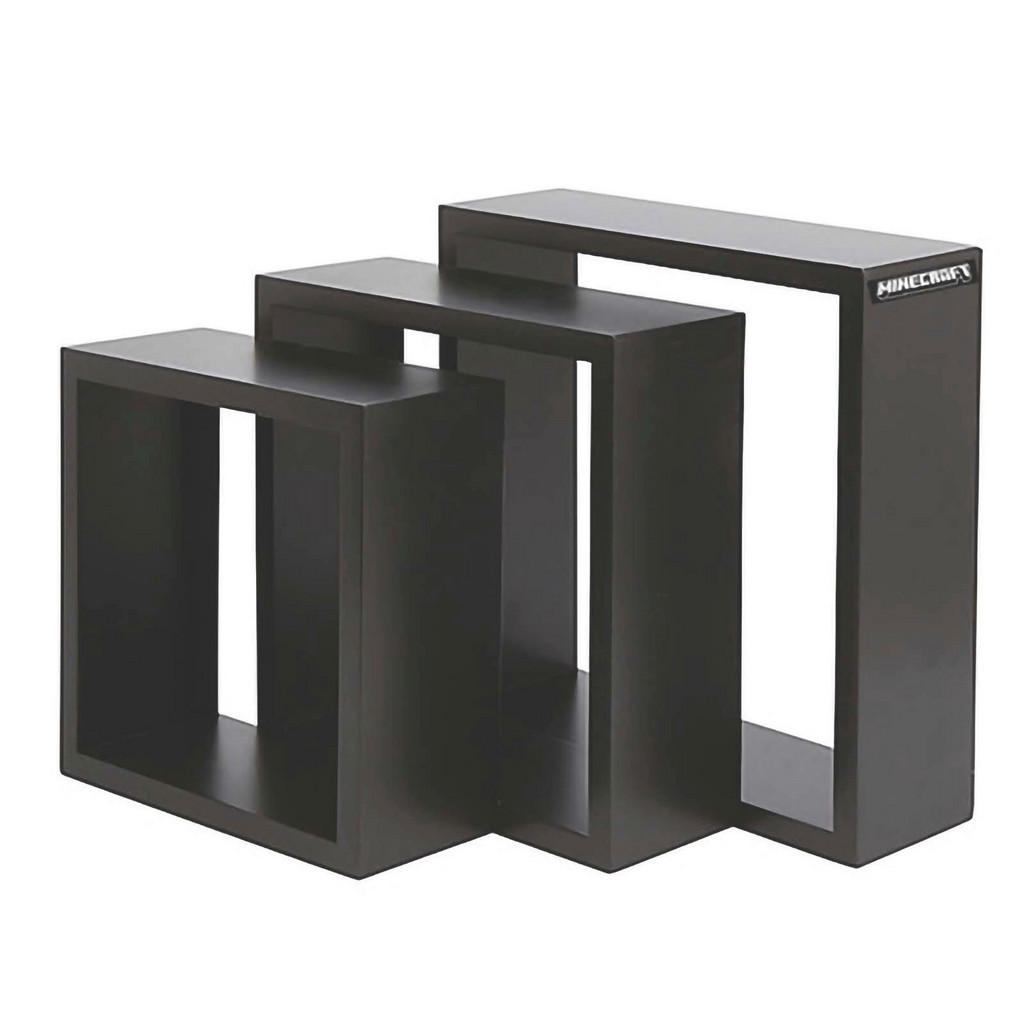 Minecraft Wandregal, Schwarz, Holzwerkstoff, Gaming, 28x28x18 cm, erweiterbar, hängend, in verschiedenen Holzdekoren erhältlich, Holzmöbel, Holzregale, Wandregale Holz Minecraft Wandregal, Schwarz, Holzwerkstoff, Gaming, 28x28x18 cm, erweiterbar, hängend, in verschiedenen Holzdekoren erhältlich, Holzmöbel, Holzregale, Wandregale Holz von Minecraft