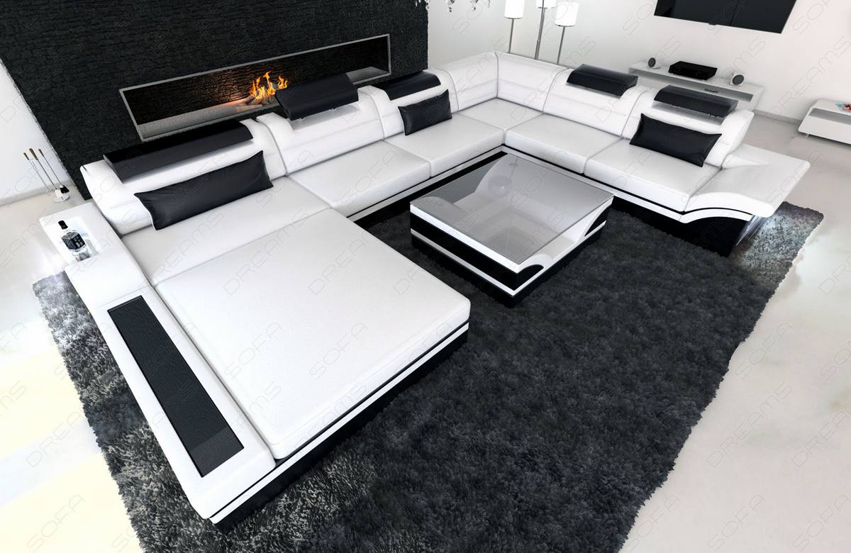 Mini Designer-Wohnlandschaft Mezzo XXL mit LED