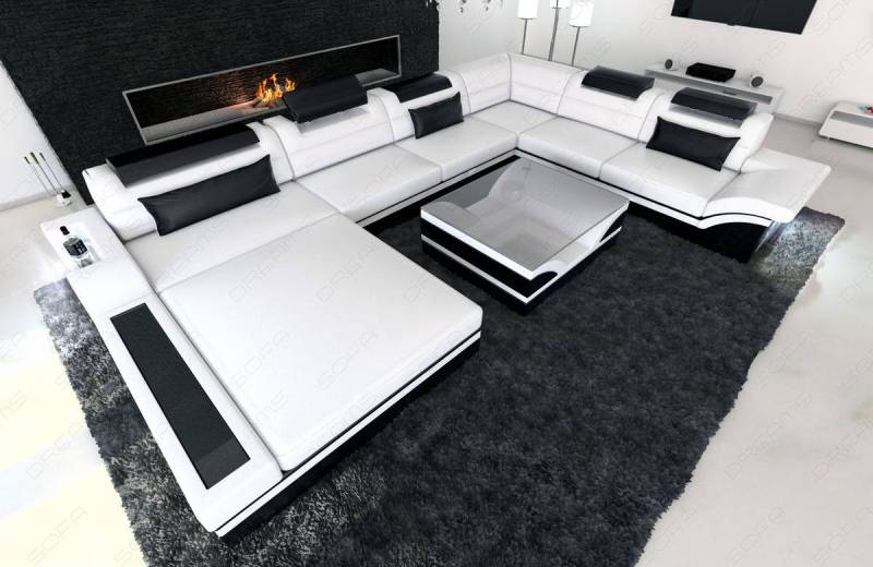 Mini Designer-Wohnlandschaft Mezzo XXL mit LED