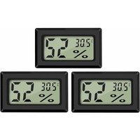 Riceel - Mini-Digital-LCD-Thermometer-Hygrometer, Temperatur, Luftfeuchtigkeit -50–70 ℃, 10 %–99 % relative Luftfeuchtigkeit, tragbares Thermometer, von RICEEL
