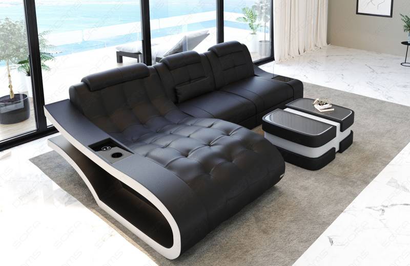 Mini Ecksofa Elegante aus Leder – Stilvoll & Komfortabel