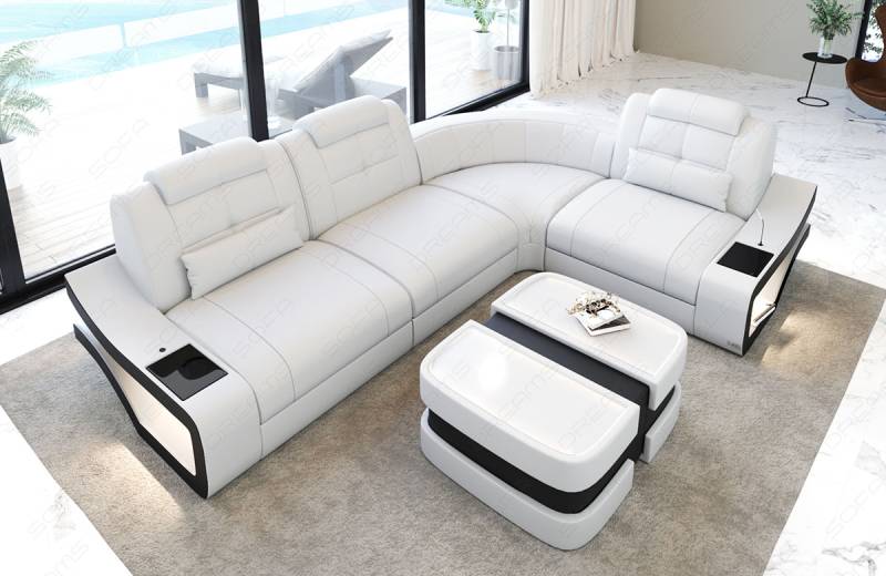 Mini Ecksofa Elena – Komfortabel und aus Leder
