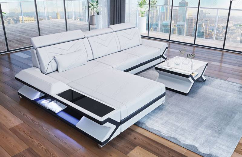 Mini Ecksofa Napoli aus Leder - Komfort & Stil