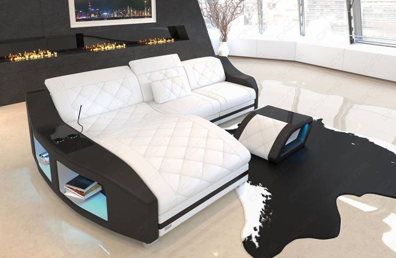 Mini Leder Ecksofa Swing L-Form – Modern & Komfortabel