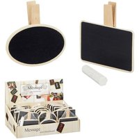 Mini Memoboard inkl Klammer u Kreide 6er Set