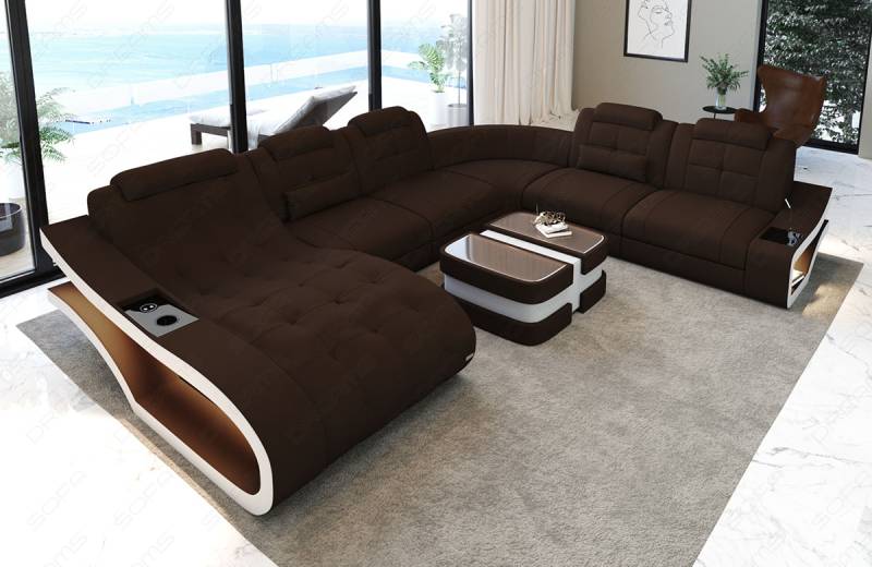 Mini Stoff Wohnlandschaft Elegante XXL
