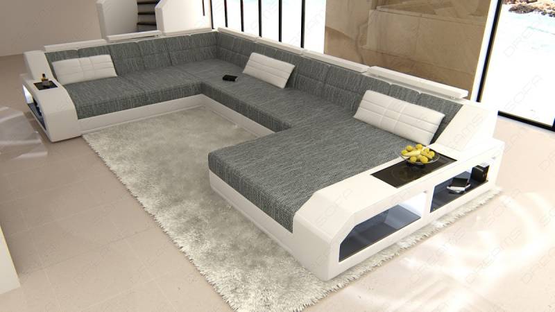 Mini Stoff Wohnlandschaft Matera XXL – Komfort & Stil