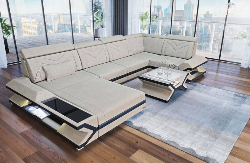 Mini Stoff Wohnlandschaft Napoli – Komfort & Design