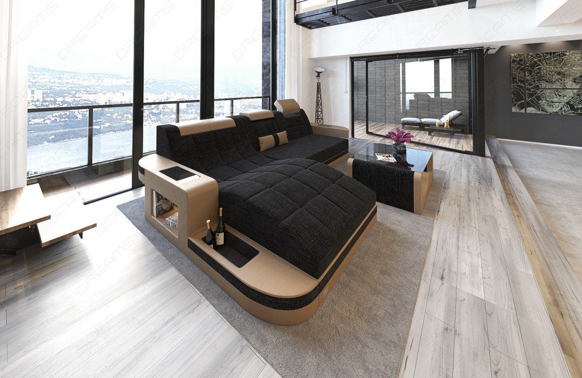 Mini Stoffsofa Wave L-Form Mini – Materialmix