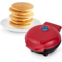 Mini-Waffeleisen – Waffeleisen – Elektrisches Waffeleisen – Multifunktional – Frühstücksgerät – Mini-Crêpe-Maker – Runde elektrische Grillplatte – Rot Mini-Waffeleisen – Waffeleisen – Elektrisches Waffeleisen – Multifunktional – Frühstücksgerät – Mini-Crêpe-Maker – Runde elektrische Grillplatte – Rot