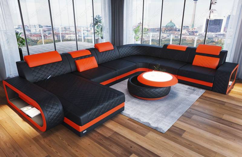 Mini XXL Wohnlandschaft Berlin Leder