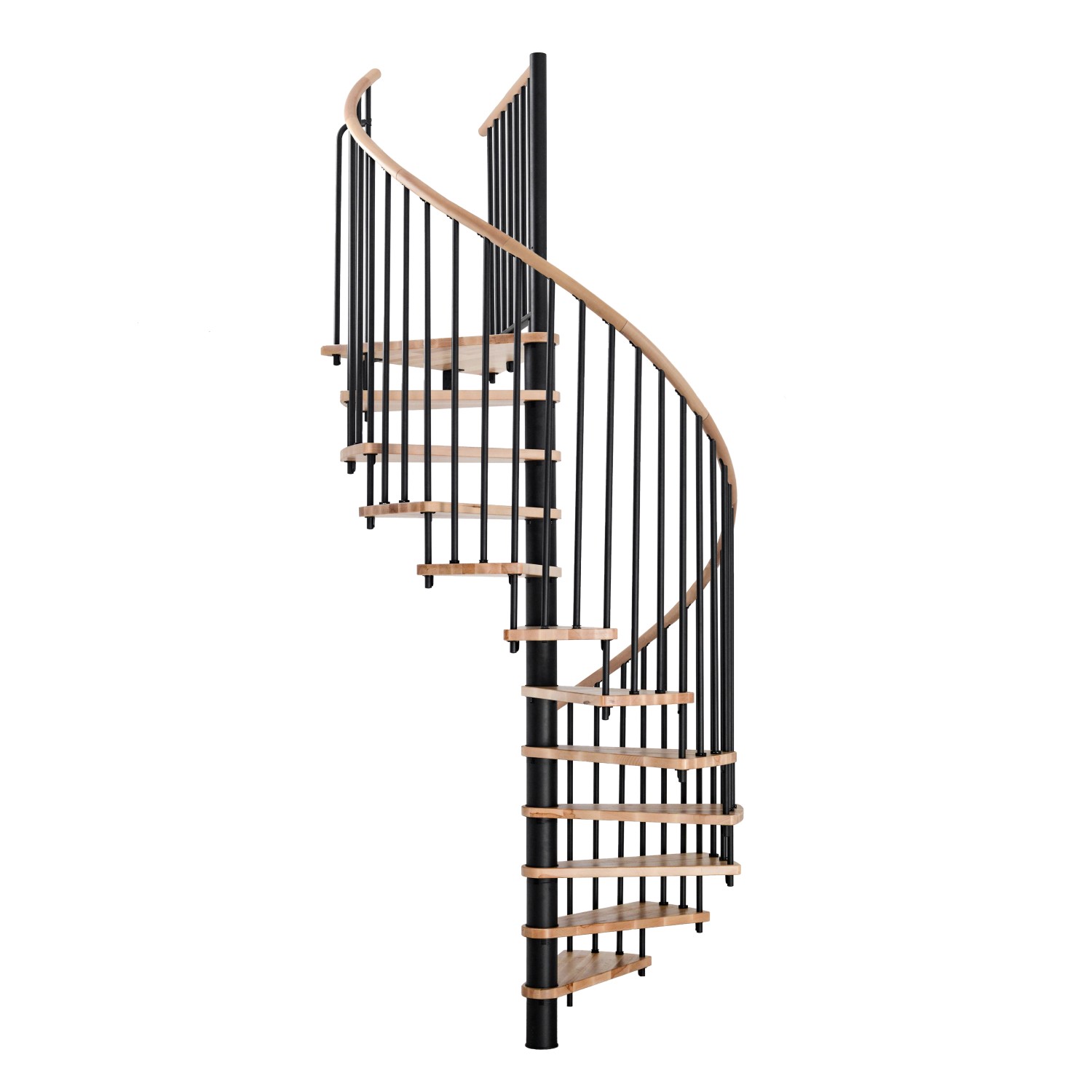 Minka Spindeltreppe Spiral Wood Black Buche Ø 160 cm Raumhöhe bis 309 cm von Minka