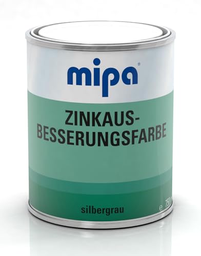 MIPA Zinkausbesserungsfarbe, glänzend/ 750 ml,silbergrau,Spezialfarbe,wasserfest von MIPA