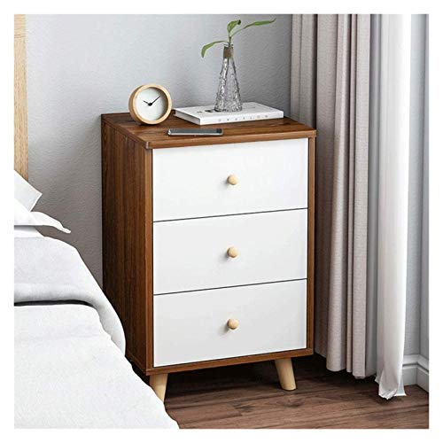 Mit 3 Schubladen Holzkonsole Tisch Kommode Ständer Aufbewahrungsbox (Farbe: Weiß, Größe: 40 x 35 x 68 cm) (Walnuss 40 x 35 x 68 cm)