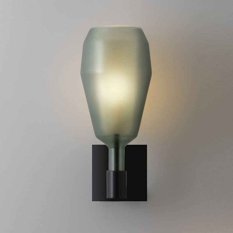MoM 1602-33 Slim Wandleuchte H: 37 cm, Puderrosa, Gold