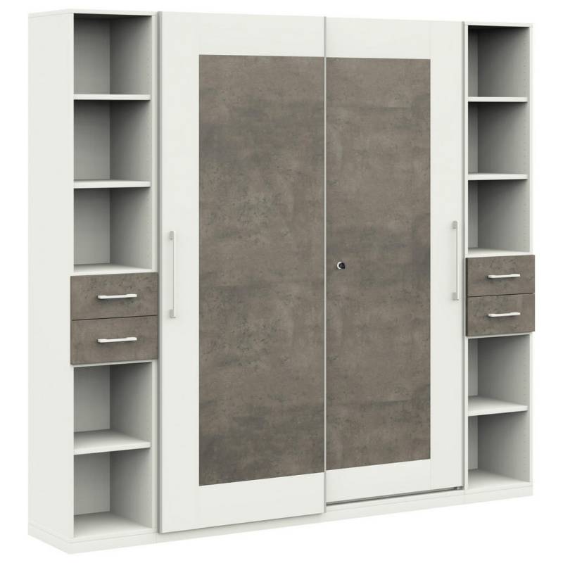 Moderano AKTENSCHRANK Anthrazit, Weiß