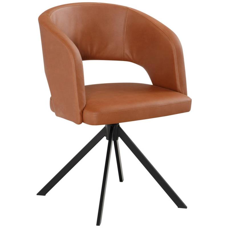 Moderano ARMLEHNSTUHL Schwarz, Cognac