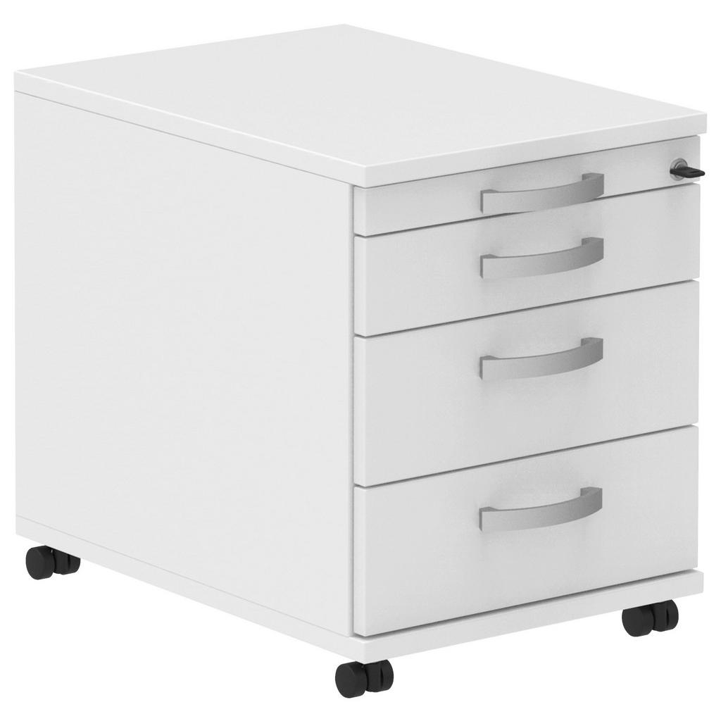 Moderano ROLLCONTAINER Weiß, Alu