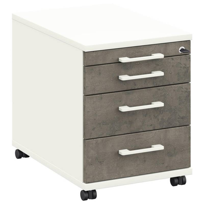 Moderano ROLLCONTAINER Graphit, Weiß