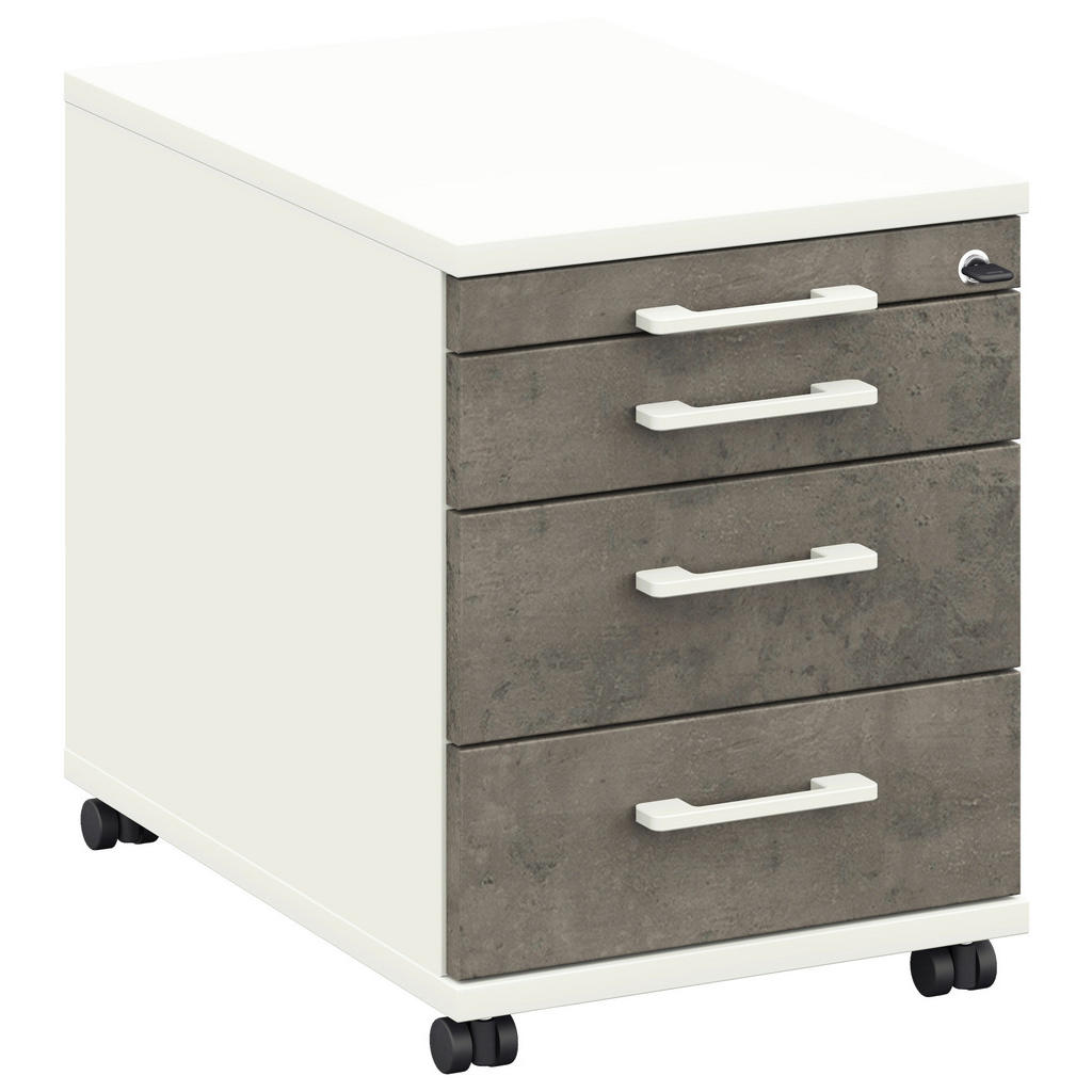 Moderano ROLLCONTAINER Graphit, Weiß