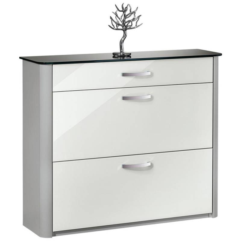 Moderano SCHUHSCHRANK Weiß, Alu