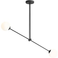 Moderne Deckenlampe Glas Metall 2-flammig E14 wohnlich Moderne Deckenlampe Glas Metall 2-flammig E14 wohnlich von ALDEX
