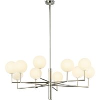 Moderne Deckenlampe Glas Nickel G9 10-flammig groß von Zaklad Wielobranzowy Export-Import-Jupiter