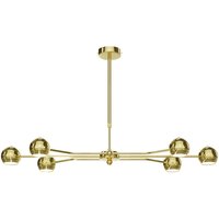Moderne Deckenlampe Metall GU10 in Gold 6-flammig 106 cm von Zaklad Wielobranzowy Export-Import-Jupiter