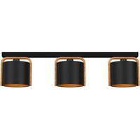 Moderne Deckenlampe Stoff Holz Metall E27 L:90 cm Moderne Deckenlampe Stoff Holz Metall E27 L:90 cm von Luminex