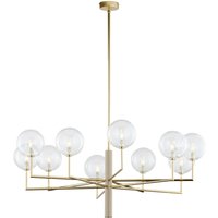 Moderne Deckenleuchte Glas Metall G9 10-flmg Gold Beige von Zaklad Wielobranzowy Export-Import-Jupiter