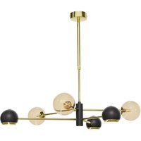 Moderne Deckenleuchte in Gold Schwarz Bernstein G9 GU10 von Zaklad Wielobranzowy Export-Import-Jupiter