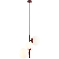 Moderne Hängelampe Rot Weiß 4-flmg B:46 cm Glas Metall Moderne Hängelampe Rot Weiß 4-flmg B:46 cm Glas Metall von ALDEX