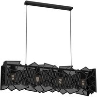 Moderne Hängelampe Schwarz Metall L:90 cm E27 dekorativ von Luminex