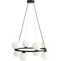 Moderne Pendelleuchte rund Glas Schwarz Metall Ø68 cm von ALDEX