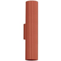 Moderne Wandlampe Up Down H: 30 cm Rot GU10 2-flammig Alu von Sollux