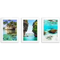 Moderne Wandposter für das Wohnzimmer, Holiday Atmosphere Poster 3x 50x70cm