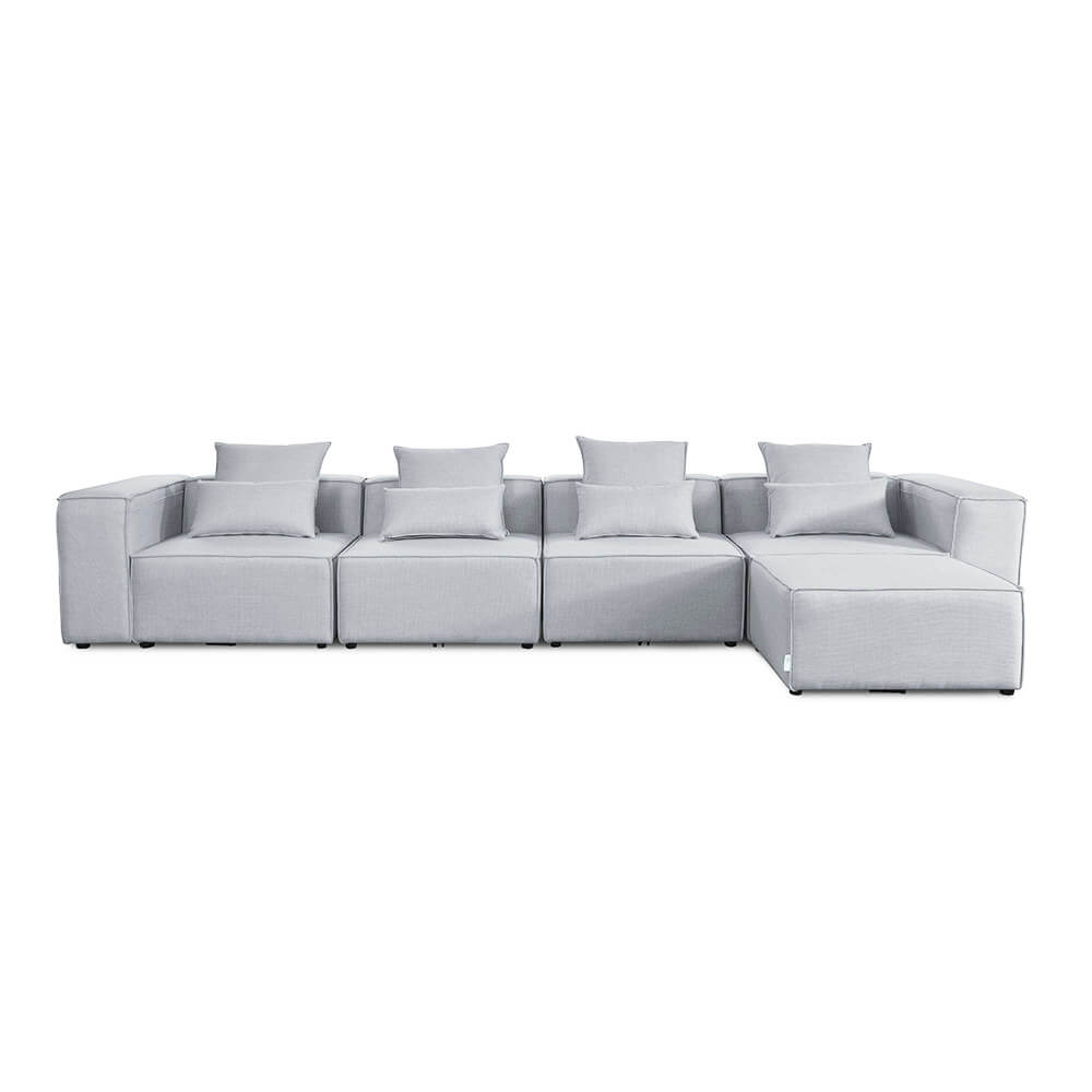 Modulares Sofa VERONA - XL Hellgrau Modulares Sofa VERONA - XL Hellgrau