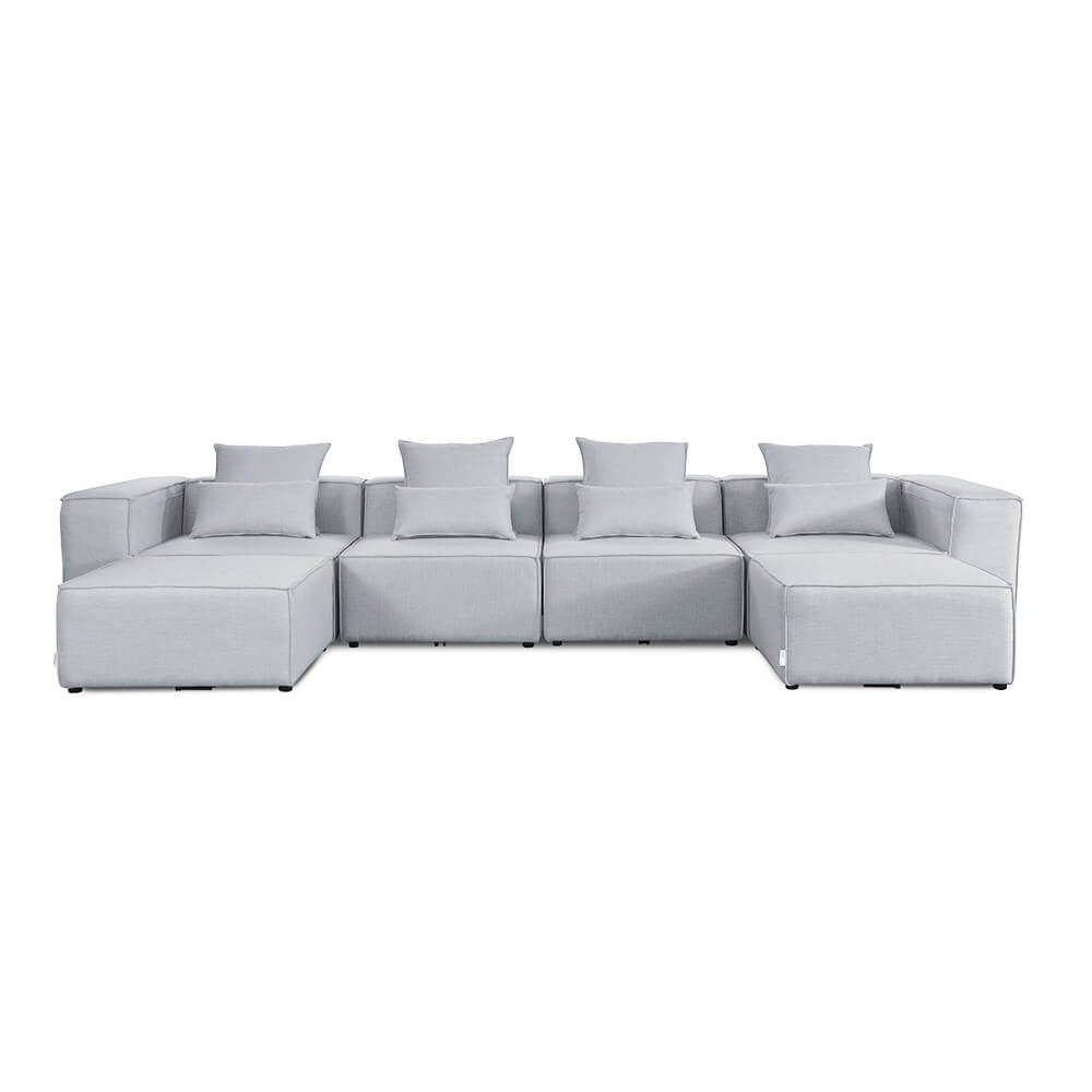 Modulares Sofa VERONA - XXL Hellgrau Modulares Sofa VERONA - XXL Hellgrau